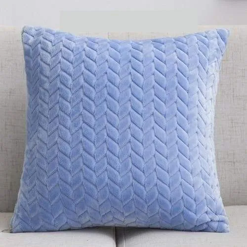 Housse de Coussin Peluche Entrelacé