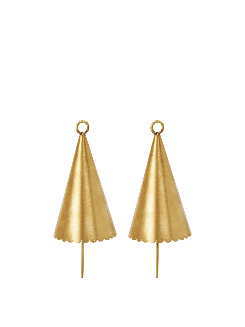 Cone Bell - Set of 2 - Brass