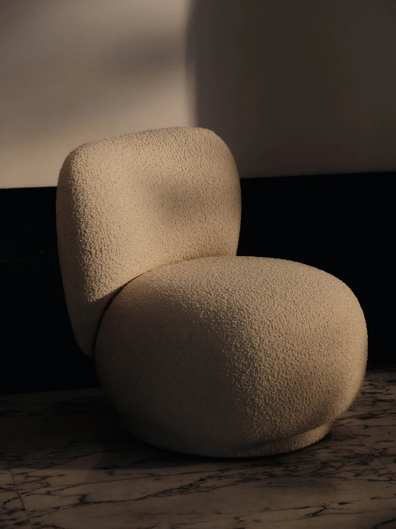 Rico Piccolo Lounge Chair - Nordic Bouclé - Off-White