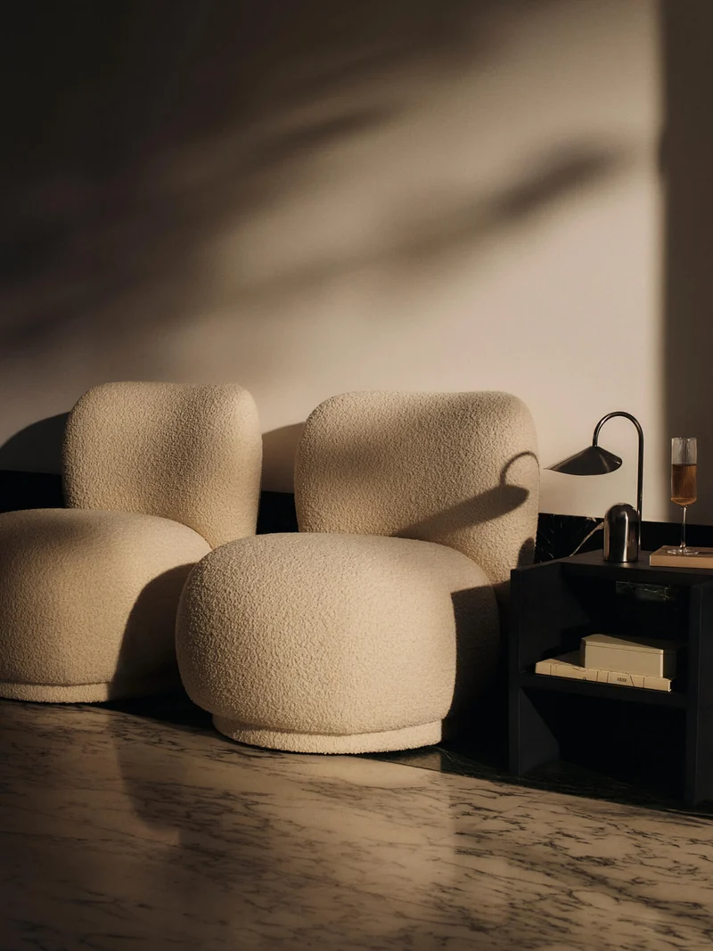 Rico Piccolo Lounge Chair - Nordic Bouclé - Off-White
