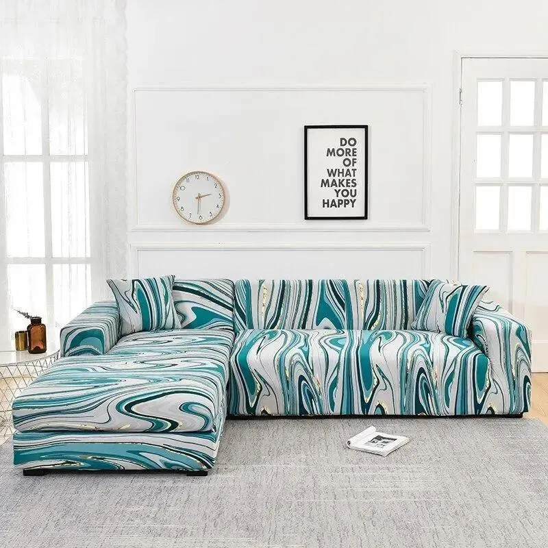 Motif Anagyro - Housse de Canapé d’Angle Extensible