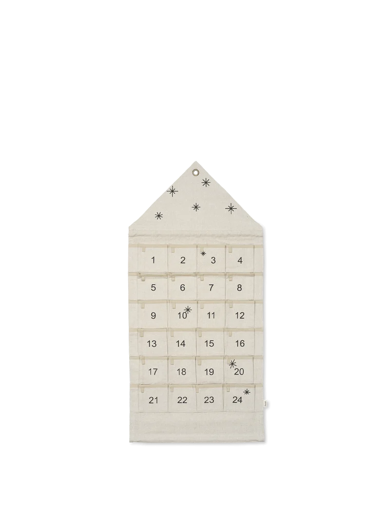 Star Christmas Calendar - Sand/Black