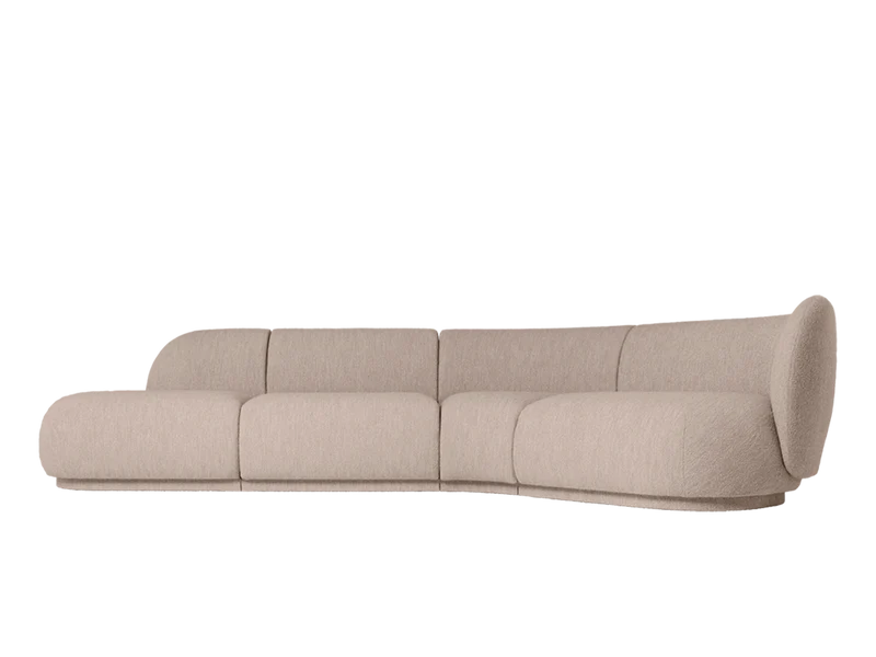 Rico Sofa Corner - Narrow - Soft Bouclé - Natural