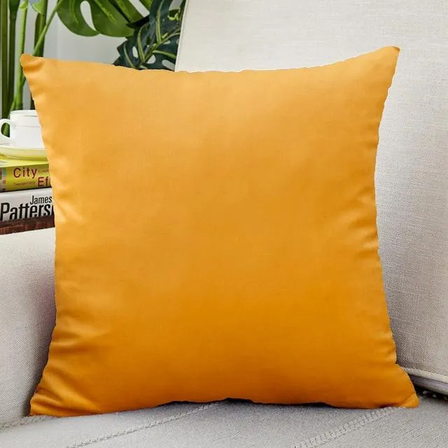 Housse de Coussin Velours 30x50cm Jaune Pastel