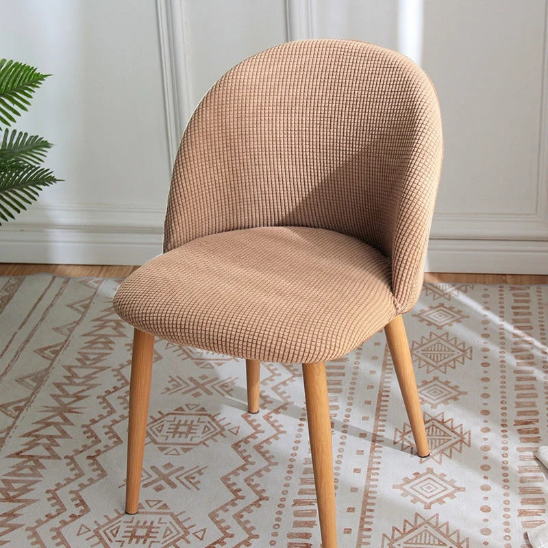 Housse Pour Chaise Scandinave Jacquard Marron Clair