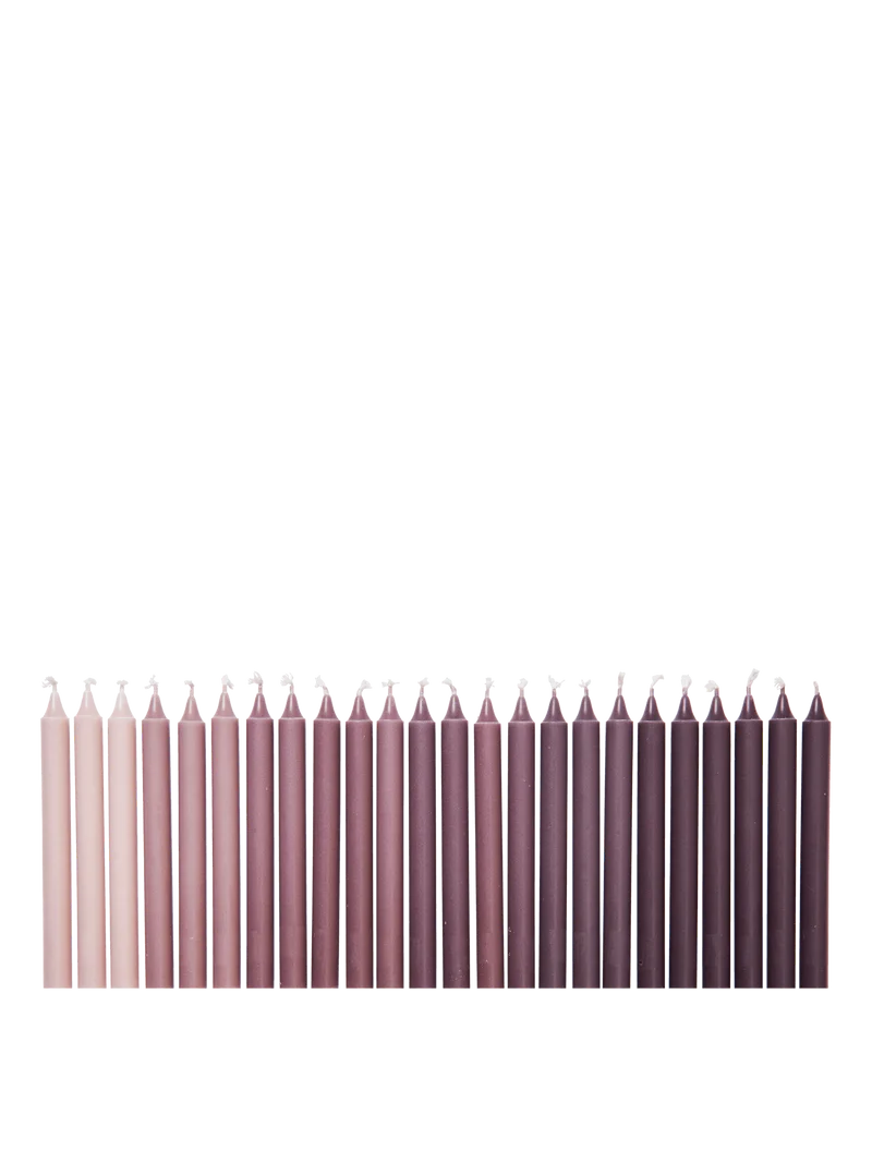 Ombre Candles - Set of 24 - Dark Grape
