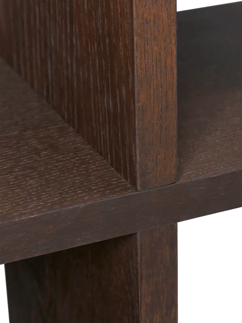 Kona Bookcase - 2x2 - Dark Stained Oak