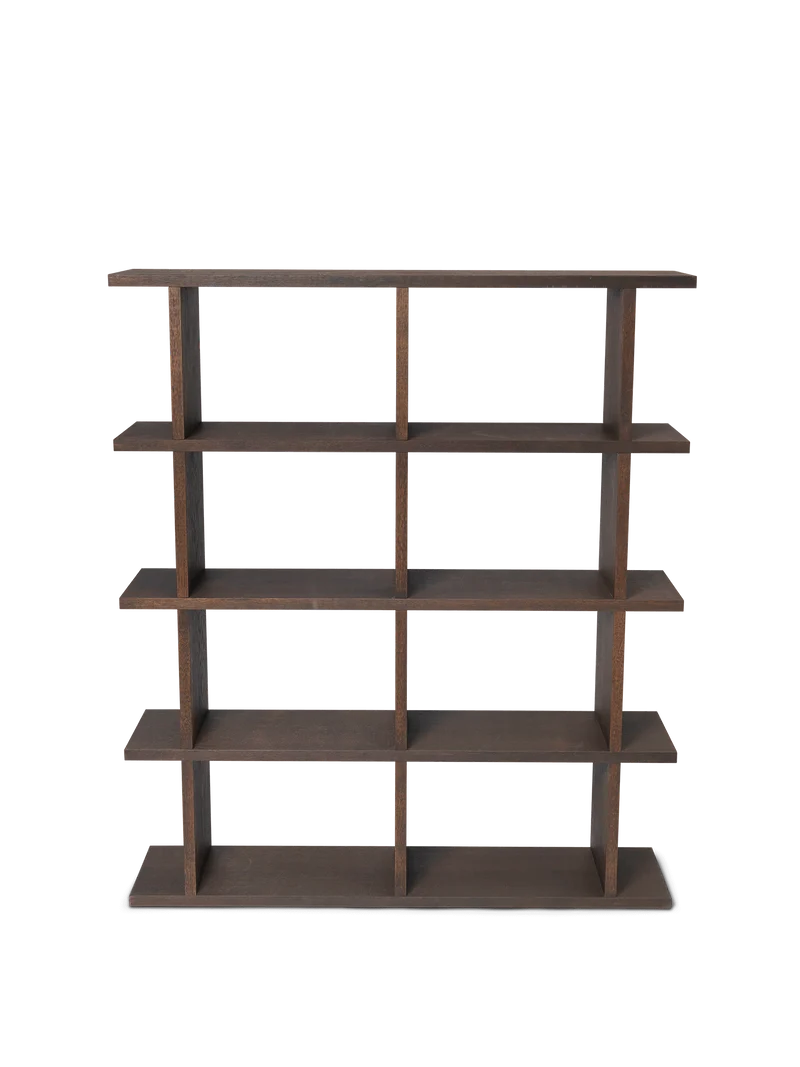 Kona Bookcase - 2x4 - Dark Stained Oak