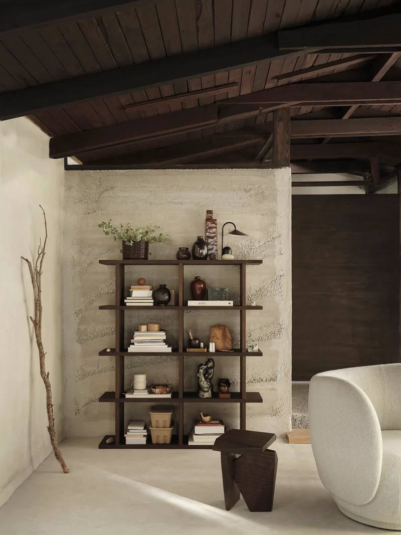 Kona Bookcase - 2x4 - Dark Stained Oak