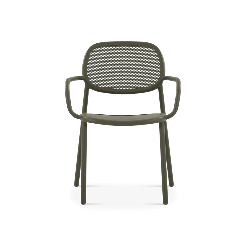 Dots - Outdoor Aluminium Chair With Arms