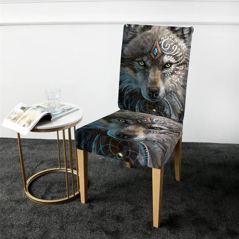 Housse de Chaise Loup guerrier