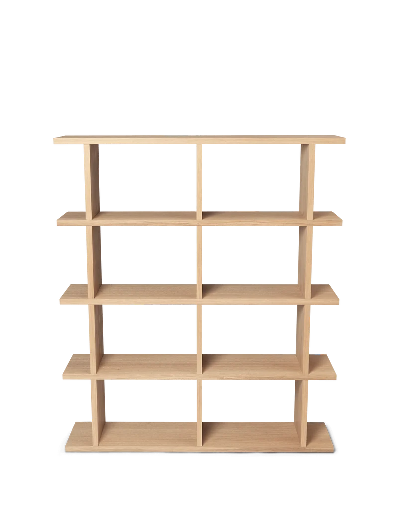 Kona Bookcase - 2x4 - Natural Oak Veneer