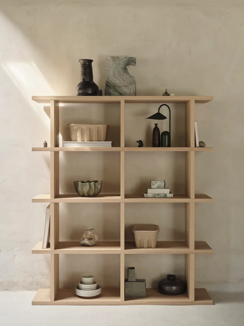 Kona Bookcase - 2x4 - Natural Oak Veneer