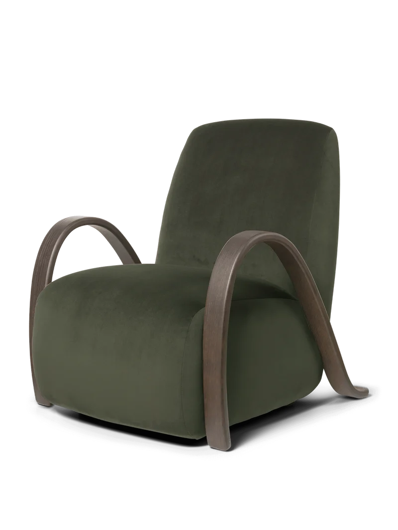Buur Lounge Chair - Rich Velvet - Pine