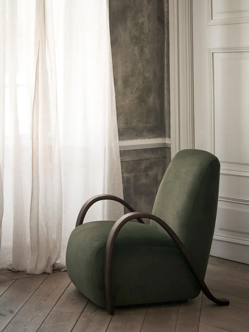 Buur Lounge Chair - Rich Velvet - Pine