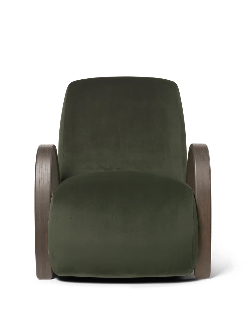 Buur Lounge Chair - Rich Velvet - Pine