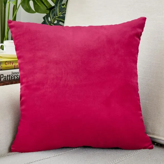 Housse de Coussin Velours 30x50cm Rose Vif