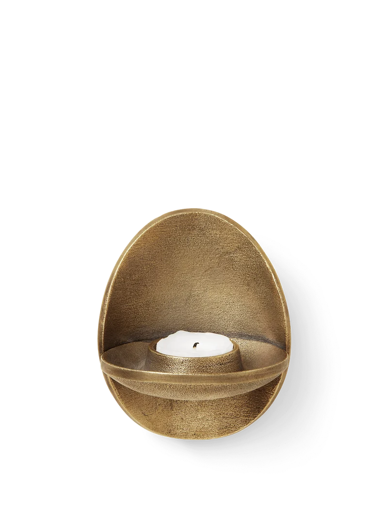 Agapé Wall Tealight Holder - Brass Finish