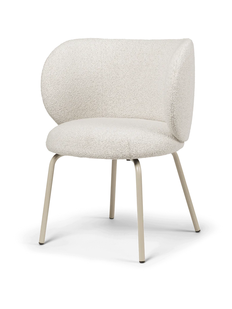 Rico Dining Chair - Cashmere - Soft Bouclé - Off-White/Sand