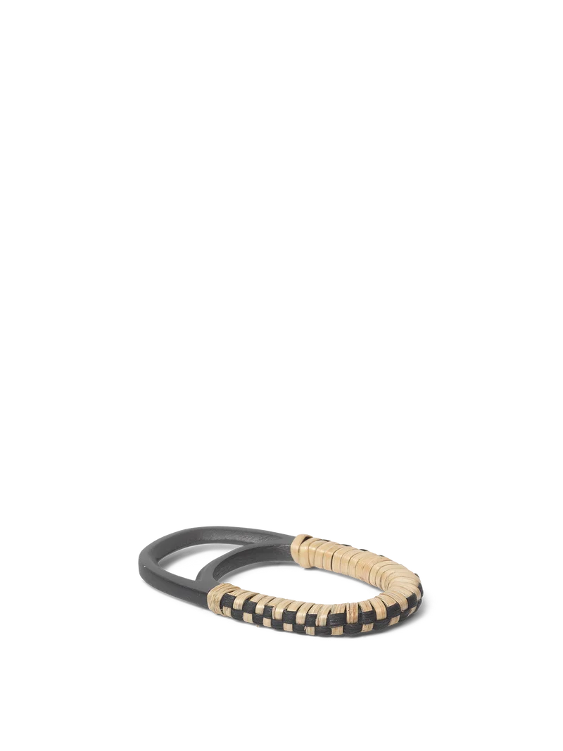 Weave Bottle Opener - Natural/Black Brass