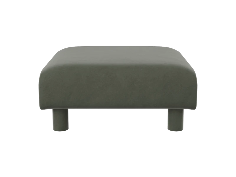 Dase Ottoman - Rich Velvet - Pine