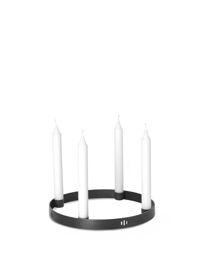 Candle Holder Circle - Small - Black Brass