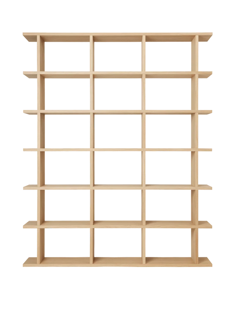Kona Bookcase - 3x6 - Natural Oak Veneer