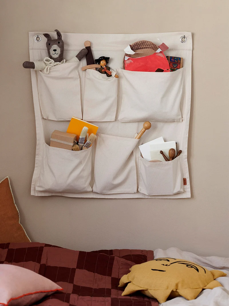 Canvas Wall Pockets - Off-white