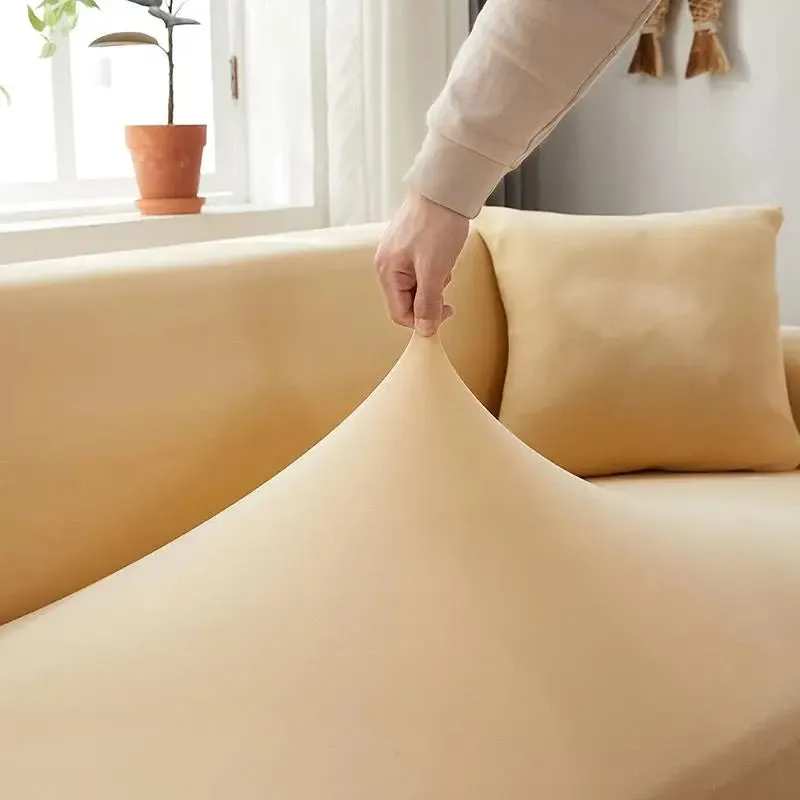 Housse de Canapé d’Angle Beige