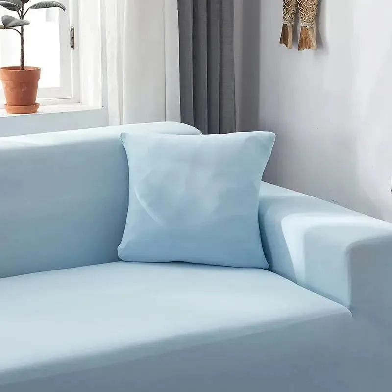 Housse de Canapé d’Angle Bleu Clair