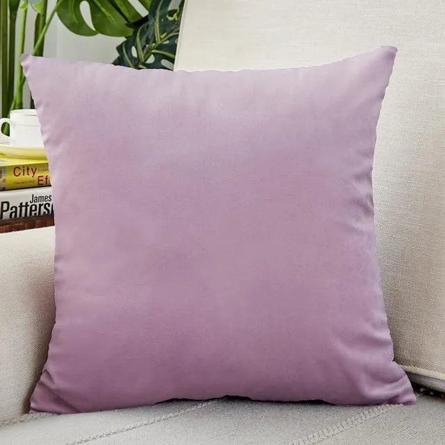Housse de Coussin Velours 40x40cm Mauve