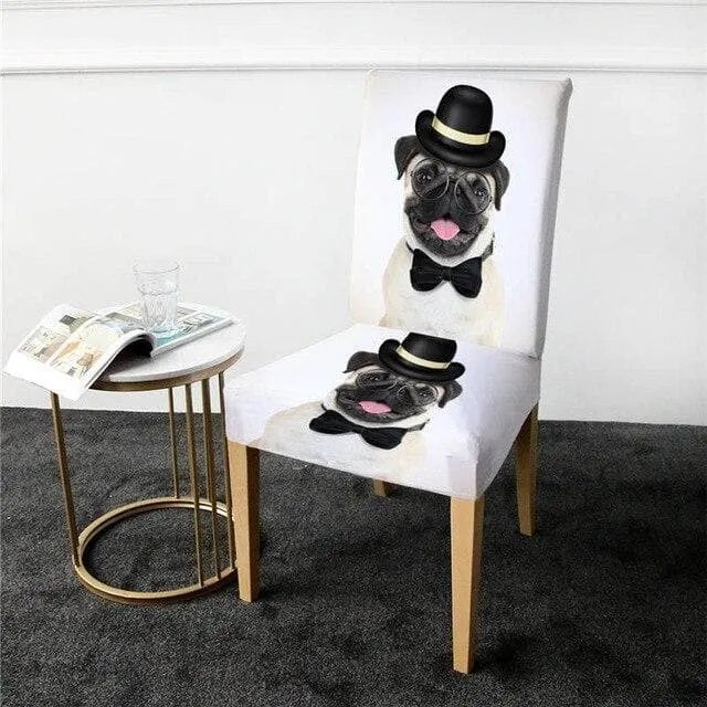 Housse de Chaise Chien Gentleman