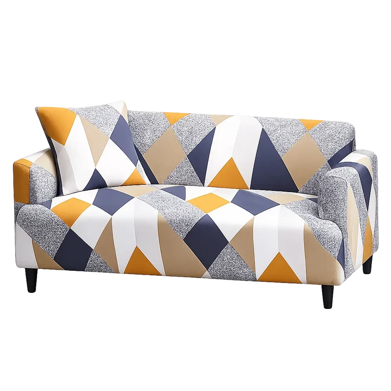 Motif Hexagone - Housse de Canapé Extensible