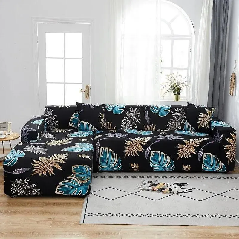 Motif Verbena - Housse de Canapé d’Angle Extensible