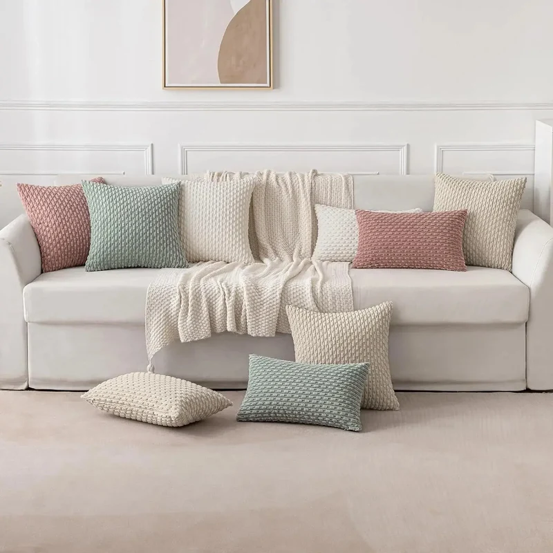 Housse de Coussin Velours Côtelé STRIPEO