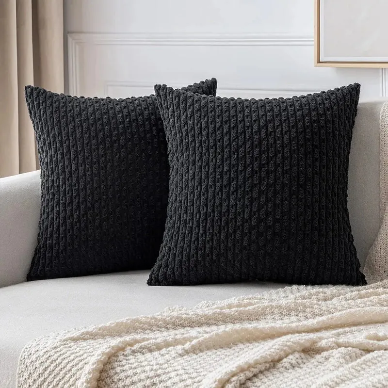 Housse de Coussin Velours Côtelé STRIPEO