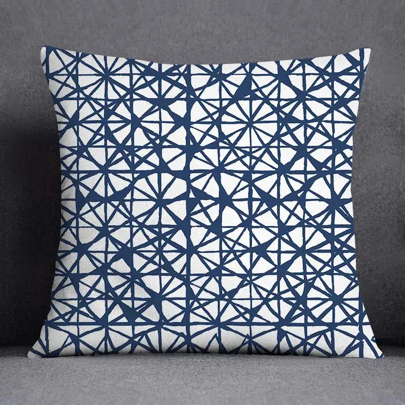 Taie d'Oreiller Géométrique Polyester BLUENO