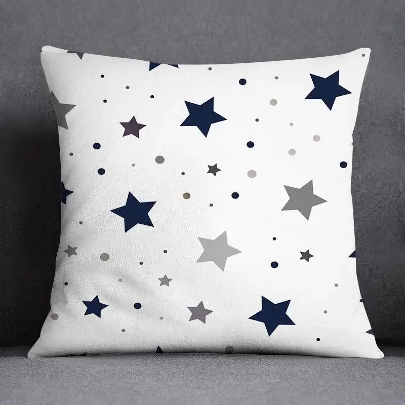 Taie d'Oreiller Géométrique Polyester BLUENO