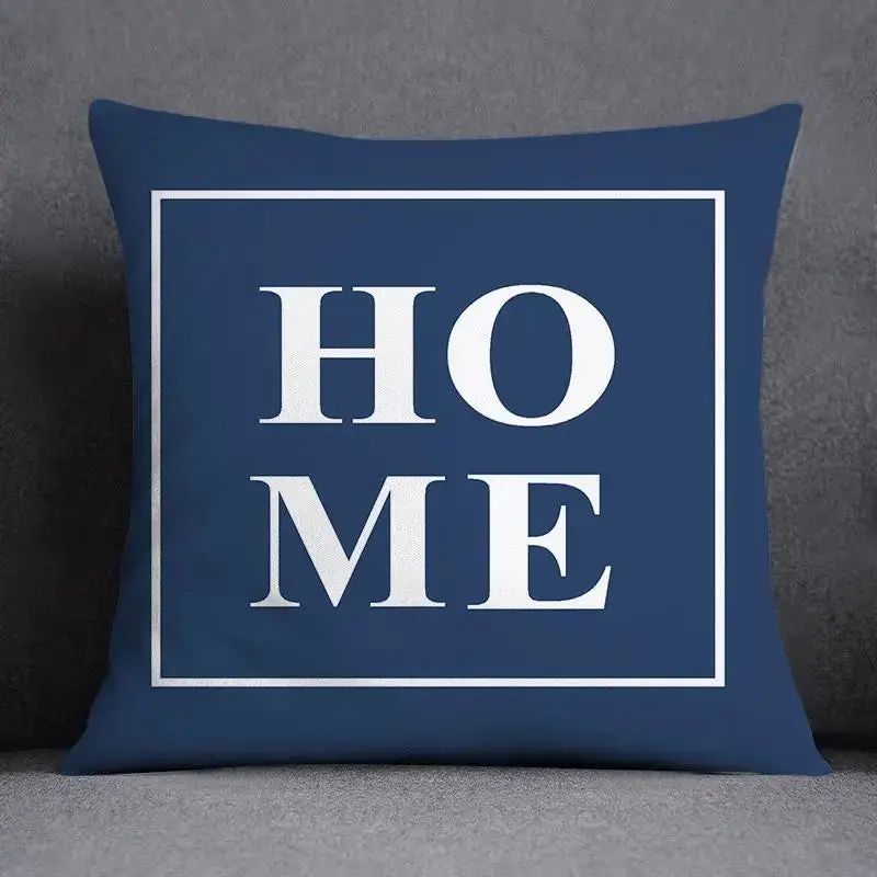 Taie d'Oreiller Géométrique Polyester BLUENO