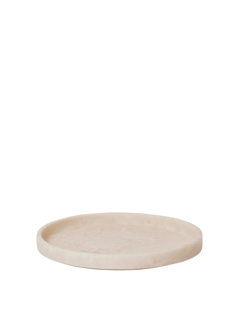 Mist Round Tray - Pearl