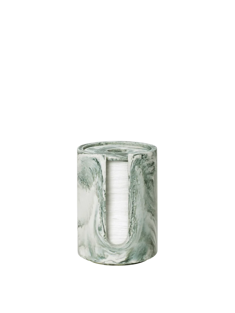 Mist Cotton Pad Holder - Emerald Off-White