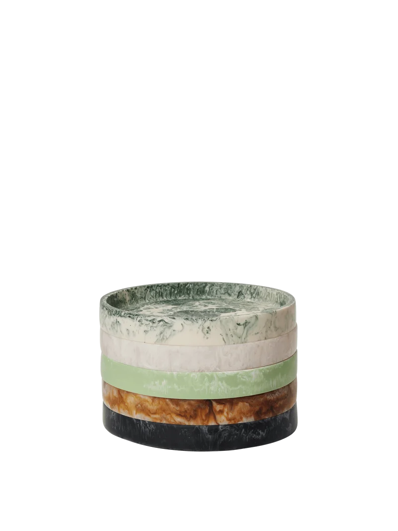 Mist Round Tray - Charcoal