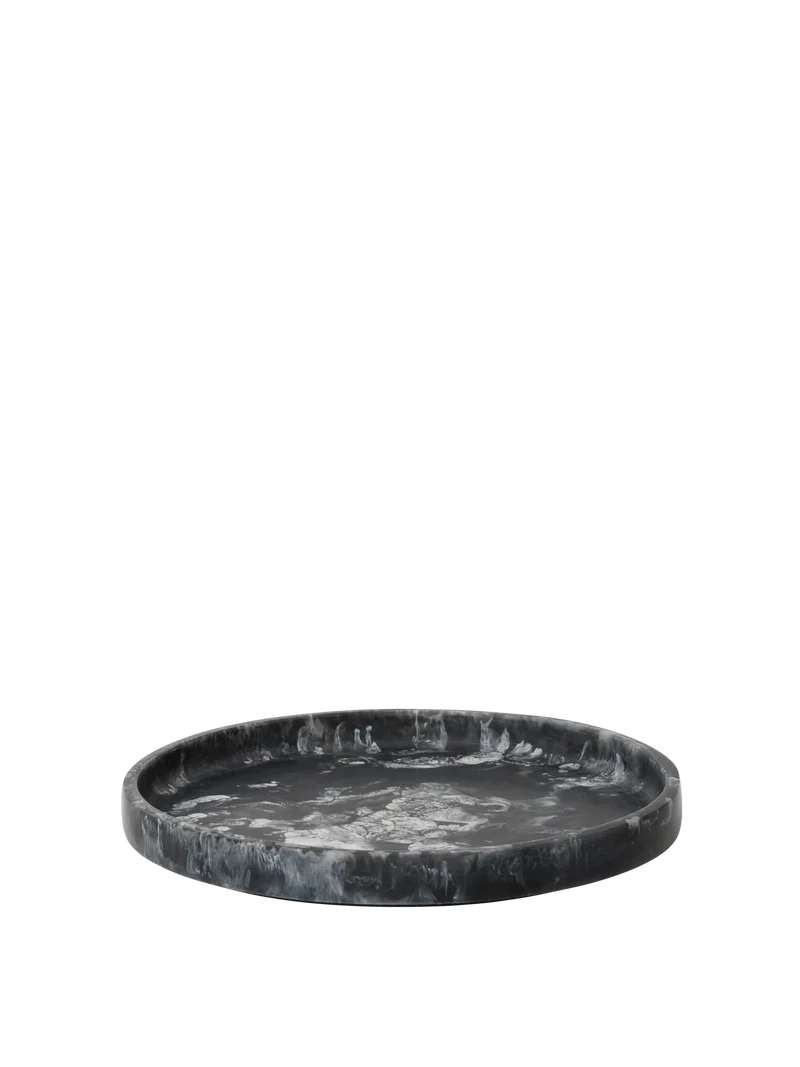 Mist Round Tray - Charcoal