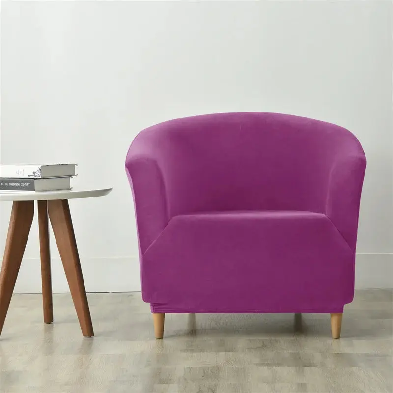 Housse Fauteuil Club Velours Anti-Gliss COVIA