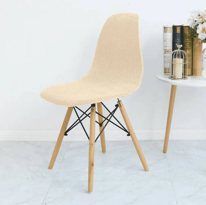 Housse Extensible de Chaise Scandinave - Beige