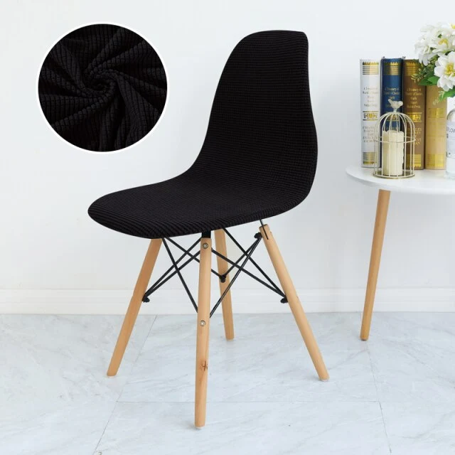 Housse de Chaise Scandinave - Noir