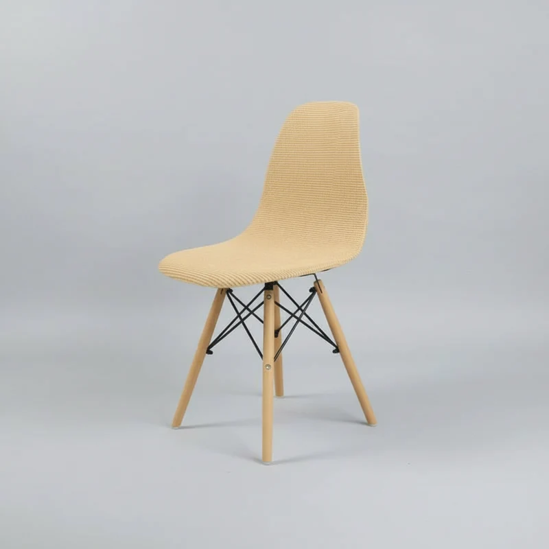 Housse de Chaise Scandinave Universelle Beige - Housse Lavable et Confortable