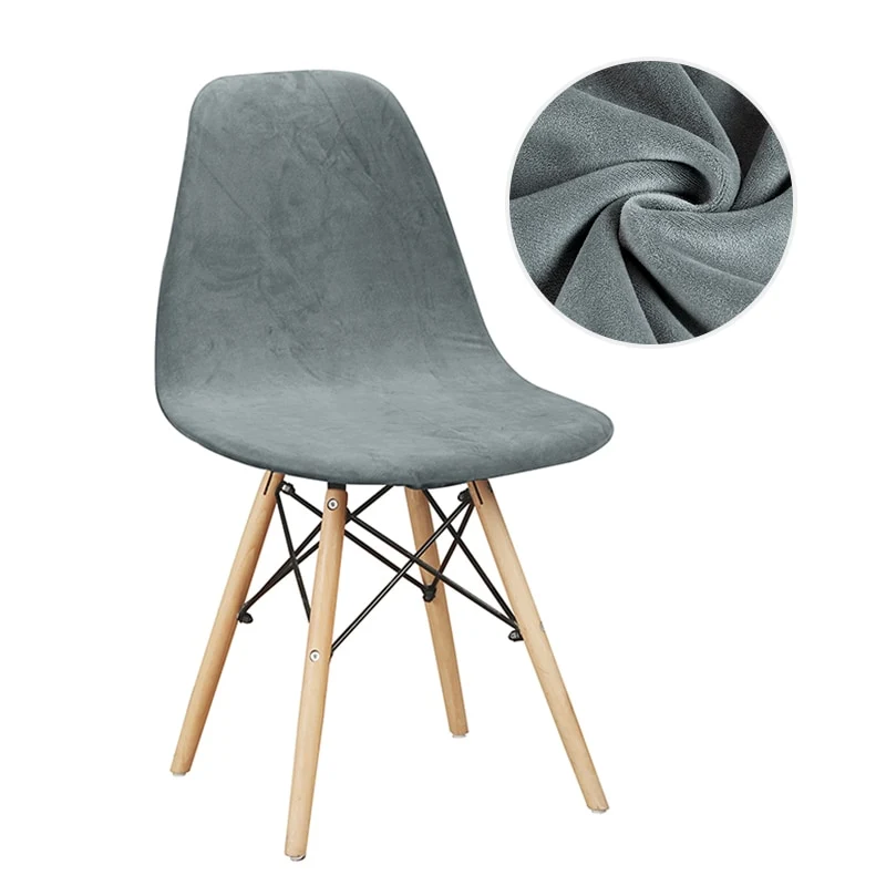 Housse de Chaise Scandinave en Velours Gris – Élégance & Confort Intemporel