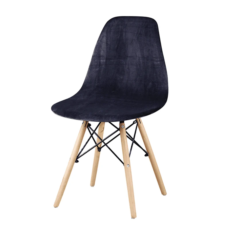 Housse de Chaise Scandinave Velours Bleu Marine - Élégance & Confort Intemporel