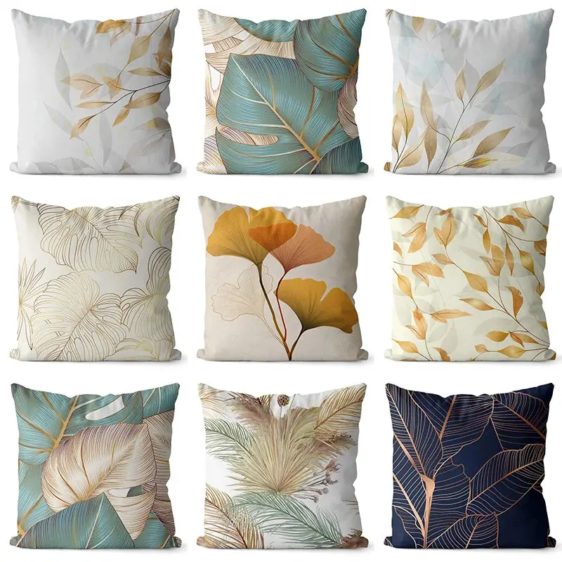 Coussin Ginkgo Géométrique POLYZEN